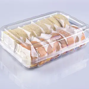 Cung Cấp Nhà Máy Nhựa Trong Suốt Dùng Một Lần 30% RPET Nguyên Liệu Container Thực Phẩm Bánh Biscuit Sushi Takeaway Hộp