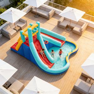 Opblaasbaar kasteel springkussen als middelpunt voor het ontwerp van commerciële speeltuinen - Product Image 3