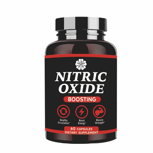Private Label Nitric Oxide Herbal Supplements Antioxidant Energy Muscle Builder 60-count Capsules for Adults Strength