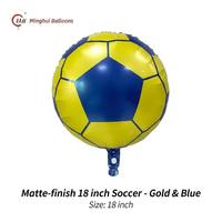 18 Zoll Mattierte Fußball-Folienballons in Mehrfarbigen Teamfarben, Mylar-Ballons mit Sportthema für Jungen-Geburtstage