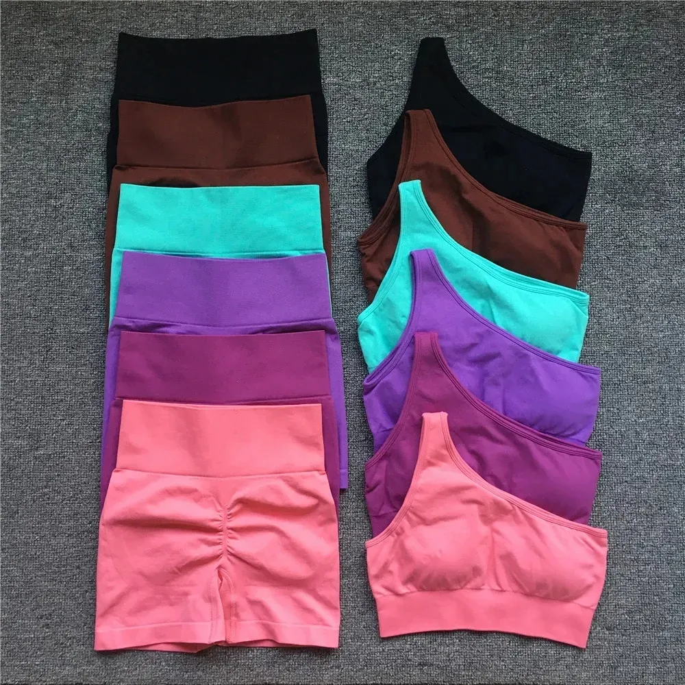 PASUXI Atacado Seamless Activewear Set Fitness Yoga Wear 5PCS Sportswear Workout Mulheres Ginásio Conjuntos