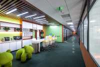 Partisi Dinding Kaca Tahan Api Modern dengan Kaca Transparan & Rangka Aluminium untuk Kantor, Sekolah, Rumah Sakit
