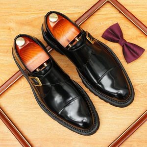 Zapatos Casuales de Cuero Genuino de Alta Calidad, Antideslizantes, con Punta Cuadrada, que Aumentan la Altura, para Otoño, Oficina, Negocios, Zapatos Oxford de Vestir para Hombre - Product Image 5