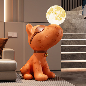 Decoración de Piso para Sala de Estar, Hucha Artística Pintada a Mano con Diseño de Perro <span class=keywords><strong>Beagle</strong></span>, Adornos de Resina Sintética para Decoración del Hogar - Product Image 5