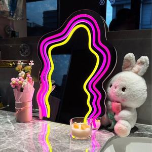 Il Best-seller di alta qualità Kitty Cat specchietto per il trucco al Neon insegna al Neon LED tavolo Vanity Custom segno di riduzione tariffaria - Product Image 2