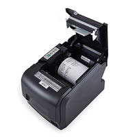 Impresora térmica de escritorio para facturas con cortador automático, impresora de tickets de puertos múltiples con papel térmico en stock
