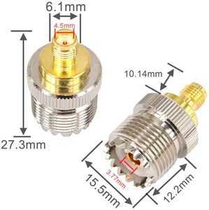 อะแดปเตอร์ RF COAX SMA ตัวเมียกับ<span class=keywords><strong>แจ็</strong></span><span class=keywords><strong>ค</strong></span> UHF ตัวเมียขั้วต่อสายเสาอากาศ239สำหรับวิทยุชุด UV-5R - Product Image 4