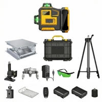 Niveau laser rotatif autonivelant vert 360° 4D 16 lignes, outil de mesure laser croisé horizontal et vertical pour bricolage et usage industriel