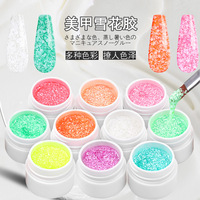 Nouvelle arrivée Gel dur professionnel pour ongles 5ml forme de flocon de neige 10 couleurs avec lampe LED pour application de bricolage