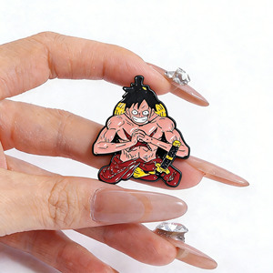 Fabricante Vende al por Mayor Pines de Solapa de Esmalte Metálico con Personajes de Anime Japonés, Ace, Luffy, <span class=keywords><strong>Vivi</strong></span>, para Ropa - Product Image 3