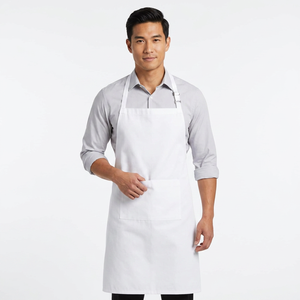 Tablier de barbecue en toile robuste avec plusieurs poches pour outils, bretelles réglables, idéal pour la cuisson en extérieur, uniformes d'hôtel, tabliers blancs - Product Image 2
