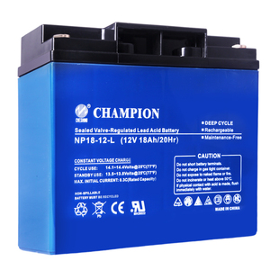 Champion Manufacturer 12V 18Ah <strong>Solar</strong> <strong>Panel</strong> <strong>Battery</strong> Acid Lead Storage Deep Cycle Rechargeable Acid <strong>Battery</strong> <strong>Pack</strong> for <strong>Solar</strong> System - Product Image 1