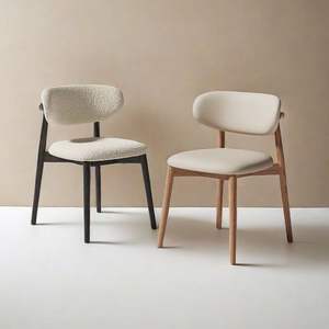 <span class=keywords><strong>Chaise</strong></span> de salle à manger en bois massif nordique personnalisable avec revêtement en similicuir, design empilable pour hôtel et usage domestique - Product Image 1
