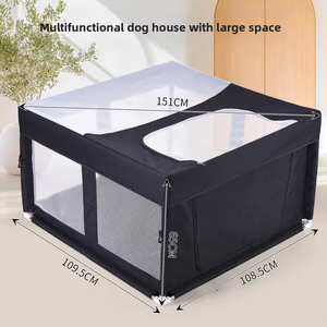 Alta prospettiva Pet <span class=keywords><strong>Dog</strong></span> tenda gioco recinzione maglia traspirante grande porta comoda sicura cerniera pieghevole tra cui box per bambini - Product Image 4