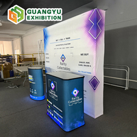 Équipement de stand portable SEG pour salon professionnel, toile tendue droite, mur publicitaire lumineux, bannière de marque