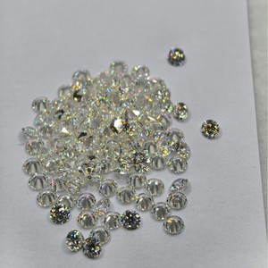 Synthetic Round Brilliant Cut Loose Diamonds 1-3mm Off White For Jewelry Making - Product Image 1