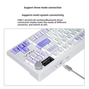 NOUVEAU <span class=keywords><strong>Clavier</strong></span> de jeu sans fil Bluetooth AULA S87 Series, <span class=keywords><strong>clavier</strong></span> de jeu RGB tri-mode, <span class=keywords><strong>clavier</strong></span> de jeu programmable à commutation à chaud - Product Image 6