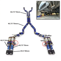 Tuyau d'échappement Performance OEM pour BMW M5 E60 V10 5.0 2003-2010 Silencieux Catback en titane Valve de vide Quad Embouts noirs