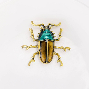 Nuova Spilla in Lega a Forma di Insetto, Fiore da Petto alla Moda, Spilla a Forma di <span class=keywords><strong>Scarabeo</strong></span> con Smalto a Goccia, Gioiello Decorativo, Regalo - Product Image 4