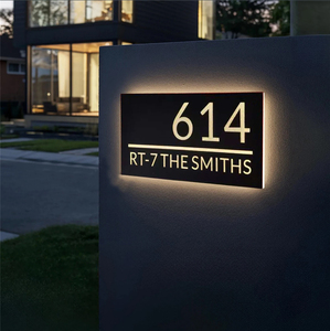 Placas de Números LED de Neón Retroiluminadas Personalizadas, Diseños Personalizables, Transformador Acrílico para Empresas de Taxis, Hospitales y Edificios - Product Image 3