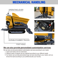 Vente directe usine VTA500S Mini-dumper sur chenilles hydraulique à benne basculante haute pour le transport
