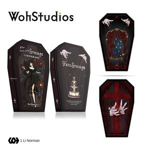 <span class=keywords><strong>Jeu</strong></span> de cartes en carton en forme de cercueil Muppet en Norman/Lenoman en Renoman avec illustration de style mystérieux - Product Image 2