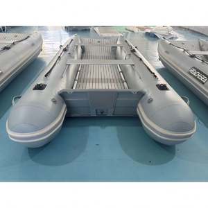 Reachsea Catamarans gonflables gris clair avec pont en EVA pour 6 personnes, 4m, <span class=keywords><strong>pas</strong></span> <span class=keywords><strong>cher</strong></span>, avec transom pour la sécurité - Product Image 1