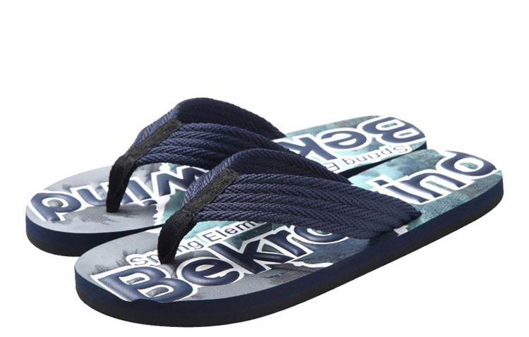 2021 Good Price Printed Mens Slippers Wholesale Outdoor Indoor Summer Beach Casual Non-slip Sandals Shoes Men Flip Flops