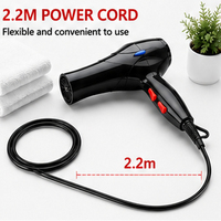 Sèche-cheveux professionnel de salon haute vitesse à batterie rechargeable AC 1600-1800W, kit de beauté multifonctionnel pour hôtel
