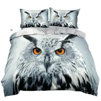 3d Bedding Set Owl Thiết Kế Tùy Chỉnh Hiện Đại Bedding Sets Hình Học 100% Polyester Duvet Cover Set Với Pillowcase