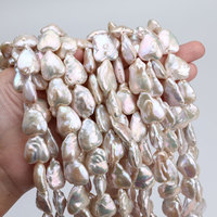 Perles d'eau douce cultivées baroques blanches naturelles de qualité AAA 16-18 mm pour la fabrication de bijoux