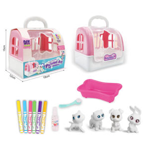 Eğitim yıkanabilir kendin yap boyama kitleri renk aracı peluş Pet el sanatları için taşıma çantası ile çocuklar için kolay taşıma ambalaj - Product Image 4