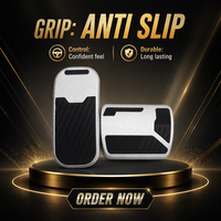 Set Penutup Pedal 2-Piece dari Aluminium Alloy dan Karet TPE dengan Lapisan Satin Anodised Anti-Slip untuk Trim Rem/Akselerator C-HR/IZOA.