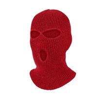 Masque de ski drôle hiver rappeur bandit tricoté broderie personnalisée unisexe masque de ski intégral couverture 3 trous cagoule