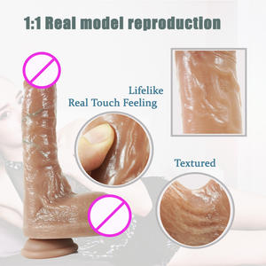 Venta al por Mayor de Dildo de Silicona Suave de 8.3 Pulgadas con Textura Realista 1:1, Masturbador Grande, Juguete Sexual para Mujeres y Chicas - Product Image 4