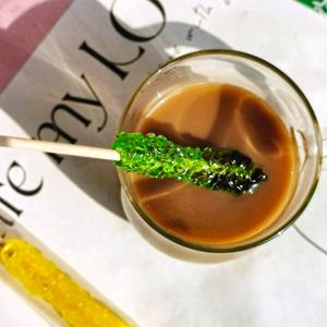 Gula cincang halus permen lolipop keras dengan sedotan kertas atau sedotan kayu - Product Image 4