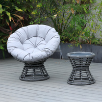 Ensemble de chaises pivotantes rotatives en rotin de style moderne pour jardin, loisirs, salon, cour, extérieur, hôtel