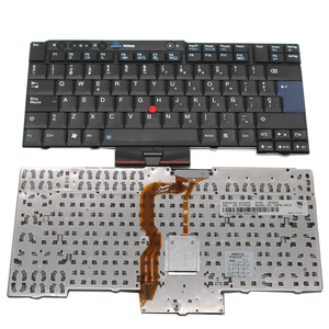 Porte-clés ordinateur portable Lenovo <span class=keywords><strong>Thinkpad</strong></span>, noir, compatible avec les modèles <span class=keywords><strong>T520</strong></span>, T420, T400S, T410S, T410, T510, W510, W520, X220, série SP, clavier espagnol - Product Image 1