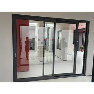 Simple Style Frameless Tempered Aluminum Alloy Sliding Glass Door Interior Partition Door
