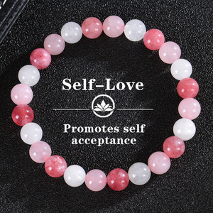 Quartz Rose à la mode améliore la bonne Fortune Bracelet équilibre intérieur nouveaux débuts Bracelet en cristal cadeau parfait pour un nouvel emploi - Product Image 3