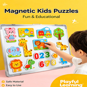 Jouets éducatifs en bois pour enfants, lettres et chiffres magnétiques, jouet éducatif préscolaire Montessori, cadeau d'anniversaire - Product Image 1