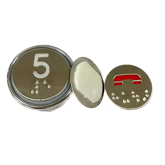 Elevator Button Word Chip Button Surface Protection Part Lift Elevator Push Button Round Faceplate