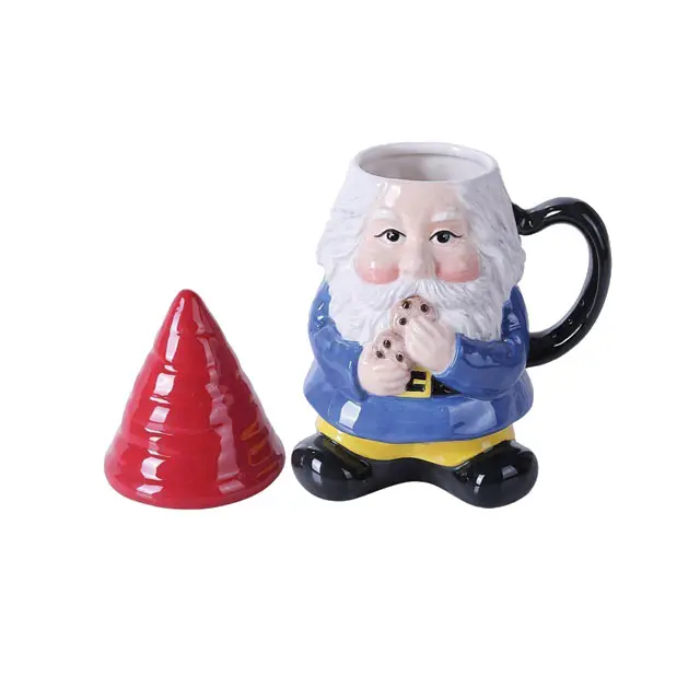 ขายส่งเซรามิกสวน Gnome แก้วกาแฟที่มีฝาปิด
