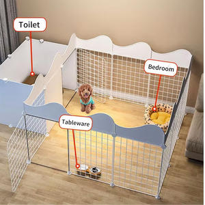 Cerca para mascotas, Combinación libre de aislamiento para perros, perrera para perros pequeños de interior con área de baño, cerca para el hogar, jaula para perros - Product Image 4