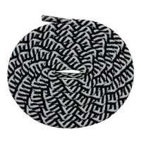 Lacets Weiou 5 mm en gros, lacets ronds en polyester jacquard épais tricolores, forme goutte, couleur unie