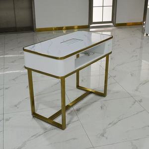 Beauty Manufacturer Modern Manicure Table Manicure and Pedicure Tables with Stone Countertops and Custom Drawers - Product Image 6