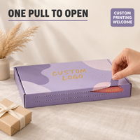 Boîte d'expédition personnalisée avec fermeture éclair et bande déchirable, en carton ondulé E-flute, toutes tailles, pour e-commerce, abonnement, vente en gros, OEM, ODM
