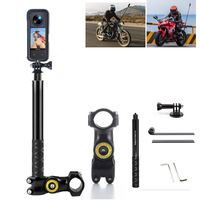 Motorrad-Kamera-Einbeinstativ-Halterung Fahrradlenker-Halterung Unsichtbarer Selfie-Stick-Ständer für Go Pro