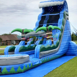 Lớp thương mại trẻ em bơm hơi nảy nảy lâu đài nhảy ướt nhà bị trả lại trượt nước hồ bơi trượt nước cho trẻ em - Product Image 1