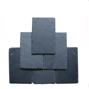 Tegole in <span class=keywords><strong>Ardesia</strong></span> Nera per Tetti di Case Autoconstruite, Pietra Naturale Spessore 5-10 mm, Copertura in Pietra per Ville - Product Image 1